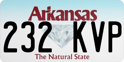 AR license plate 232KVP