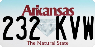 AR license plate 232KVW