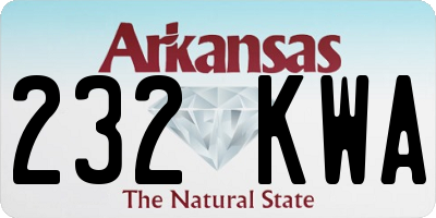 AR license plate 232KWA