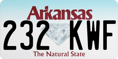 AR license plate 232KWF