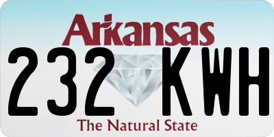 AR license plate 232KWH