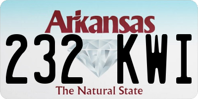 AR license plate 232KWI