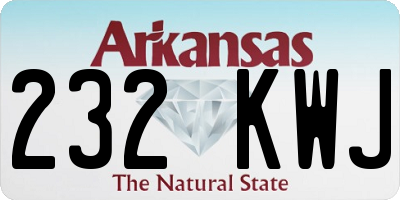 AR license plate 232KWJ