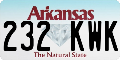 AR license plate 232KWK
