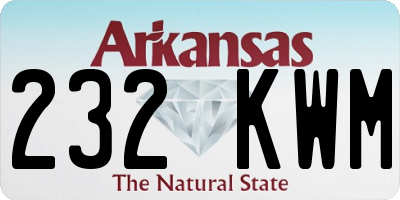 AR license plate 232KWM