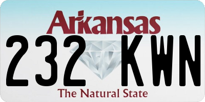 AR license plate 232KWN