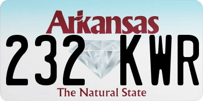 AR license plate 232KWR