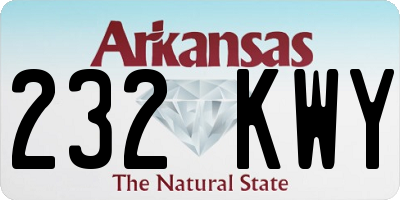 AR license plate 232KWY