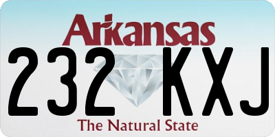 AR license plate 232KXJ