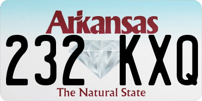 AR license plate 232KXQ