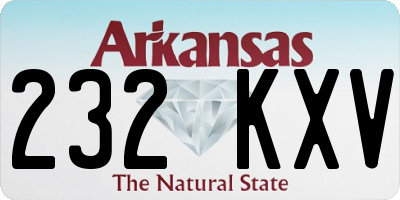 AR license plate 232KXV