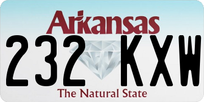 AR license plate 232KXW