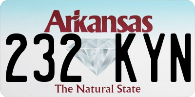 AR license plate 232KYN