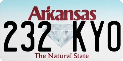 AR license plate 232KYO