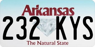 AR license plate 232KYS