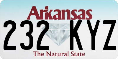AR license plate 232KYZ