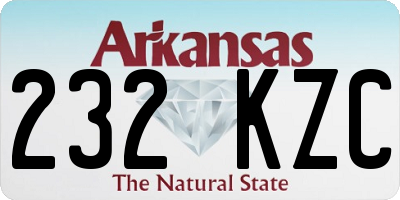 AR license plate 232KZC