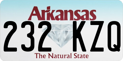 AR license plate 232KZQ