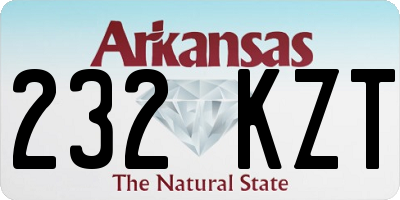 AR license plate 232KZT