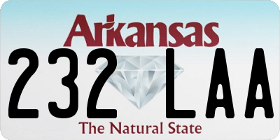 AR license plate 232LAA