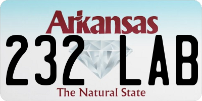 AR license plate 232LAB