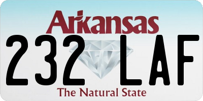 AR license plate 232LAF