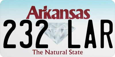 AR license plate 232LAR