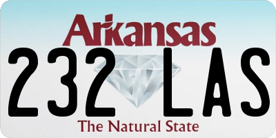 AR license plate 232LAS