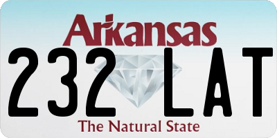 AR license plate 232LAT