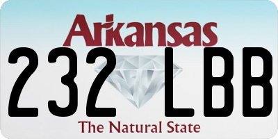 AR license plate 232LBB