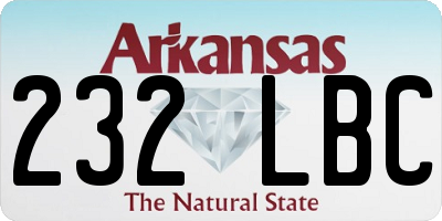AR license plate 232LBC