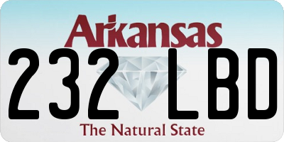 AR license plate 232LBD