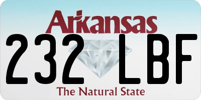 AR license plate 232LBF