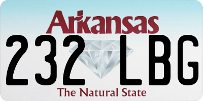 AR license plate 232LBG