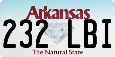 AR license plate 232LBI