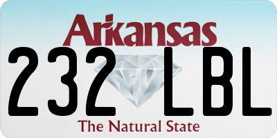 AR license plate 232LBL