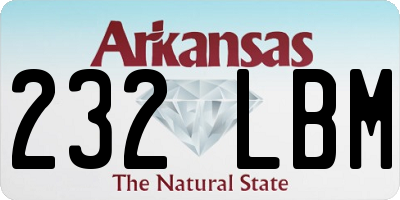 AR license plate 232LBM