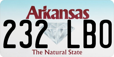 AR license plate 232LBO