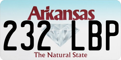 AR license plate 232LBP