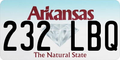 AR license plate 232LBQ