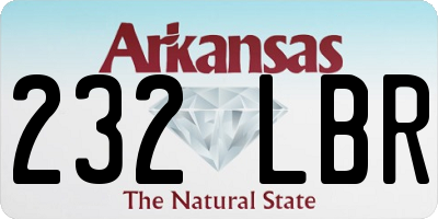 AR license plate 232LBR