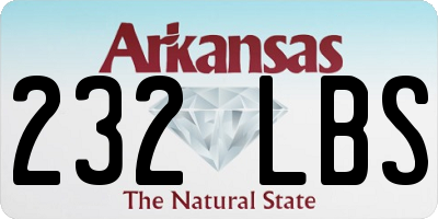 AR license plate 232LBS