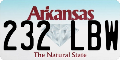 AR license plate 232LBW
