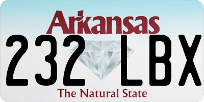 AR license plate 232LBX