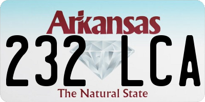 AR license plate 232LCA