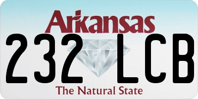 AR license plate 232LCB