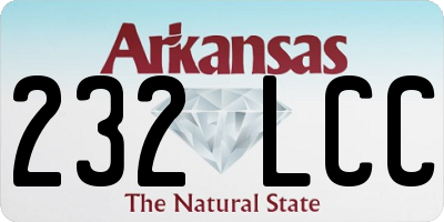 AR license plate 232LCC
