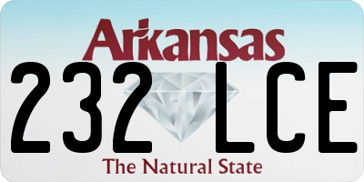AR license plate 232LCE