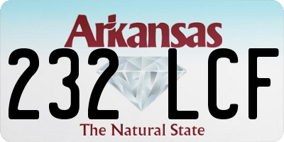 AR license plate 232LCF