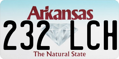 AR license plate 232LCH